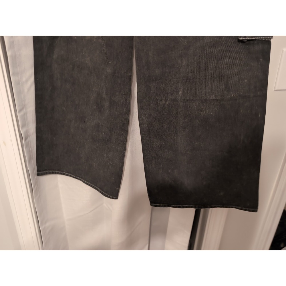 NWT Fashion Nova Cargo Jeans Women Black Wide Leg Goth Grunge Skate Y2K Size-11 - Picture 10 of 14